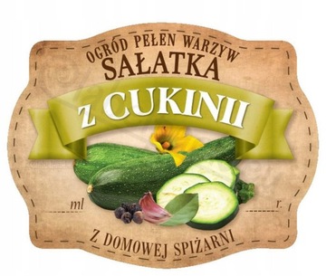 SAŁATKA Z CUKINI - Etykieta, NAKLEJKI NA SŁOIKI
