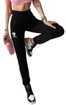 Spodnie dresowe bawełniane BETIX O la Voga czarne M