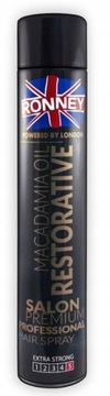 RONNEY Lakier do włosów wzmacniający 750 ml macadamia oil