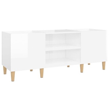 БЕЛЫЙ ГЛЯНЦЕВЫЙ ВИНИЛОВЫЙ ШКАФ ДЛЯ ПЛАСТИНОК 121X38X48CM