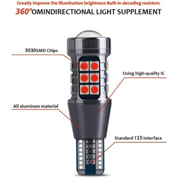 Светодиодный указатель поворота со стопом и тормозом, 12 пар лампочек, красный