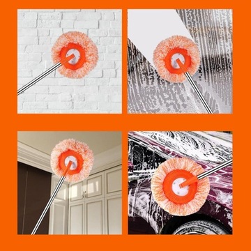 ШВАБРА ДЛЯ МЫТЬЯ ПОЛА АВТОМОБИЛЯ 4 НАЛАВКИ ШВАБРА ИЗ МИКРОФИБРЫ СЪЕМНАЯ 190СМ