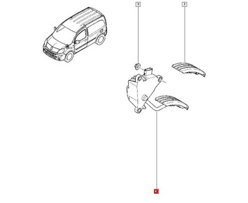 PEDAŁ GAZU POTENCJOMETR RENAULT KANGOO II 1.5 DCI 8200436878