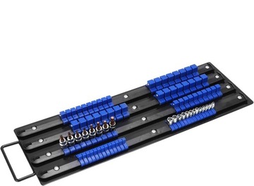 SZYNA ORGANIZER STOJAK DO NASADEK KLUCZY NASADOWYCH 80 szt. 1/4