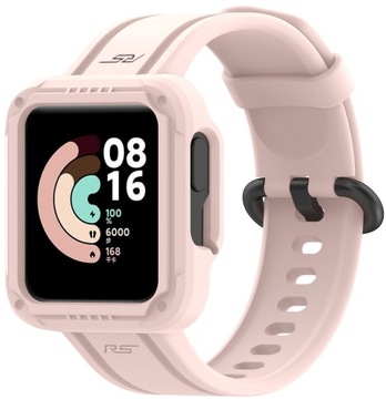 PASEK Z ETUI MOCNY DO XIAOMI REDMI WATCH 2 LITE / MI WATCH LITE - RÓŻOWY