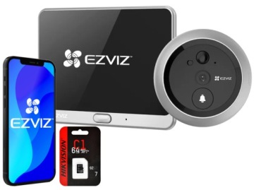 Wizjer WiFi DP1C EZIVZ elektroniczny kamera + 64Gb