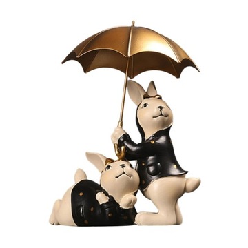Desktop Ornaments Resin Gifts Statue Couple Bunny