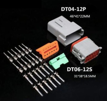 Ремонтный комплект штекер 1-2 мм2 HERMETIC DEUTSCH DT 12 PIN