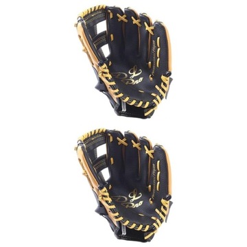 2 Pcs Soft Baseball Glove Comfort Mitt Left Hand Training Infield Kids