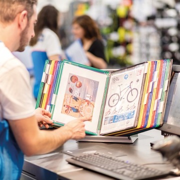 Презентационная система TARIFOLD А4, 30 панелей, разные цвета.