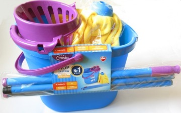 GOSIA KOMPLET WIADRO + MOP + DRĄŻEK 3-CZĘŚCIOWY
