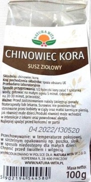 Chinowiec Kora 100g NATURA WITA