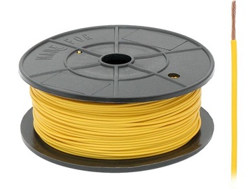 przewód 0,75mm LGY 1-żyłowy 5 metrów żółty