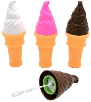 МЫЛЬНЫЕ ПУЗЫРЬКИ МОРОЖЕНОЕ 13 СМ + НАБОР 3 ШТ.