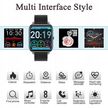 SMARTWATCH Z PULSOMETREM CIŚNIENIOMIERZEM LED