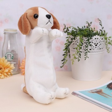 ШКОЛЬНЫЙ пенал СОБАКА ПЛЮШЕВАЯ СОБАКА-МАСКОТ