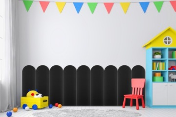 Мягкие стеновые панели 20x60 BLACK FENCE, МЯГКАЯ ИСКУССТВЕННАЯ КОЖА