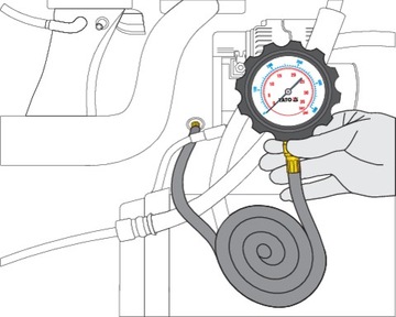 МАНОМЕТР ДАВЛЕНИЯ МАСЛА 0–140 PSI 12 шт. YATO ТЕСТЕР ПРОБНИК