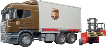 Грузовик Scania UPS с вилочным погрузчиком Bruder 03