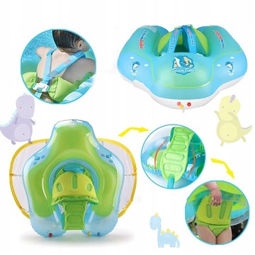 Koło dmuchane dla dzieci materac ponton z daszkiem