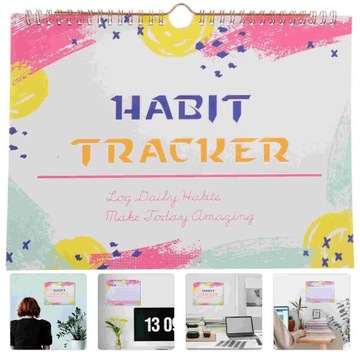 Record Planner Calendar Monthly Undated Daily Workout Tracker Journal