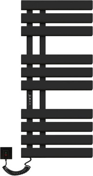 SKYLYZH Grzejnik łazienkowy, elektryczny Czarny 50x110cm