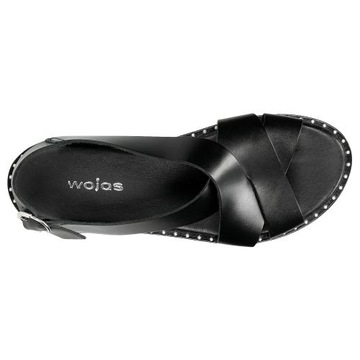 Buty Wojas Sandały damskie skóra czarne r. 40