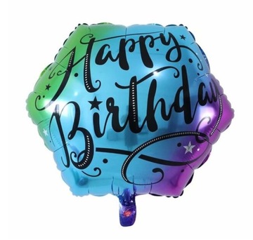 Balon foliowy urodzinowy Happy Birthday 55 cm