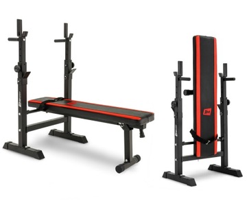 Прямая регулируемая тренировочная скамья с подставками.