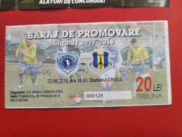 bilet Crisul - Petrolul liga rumińska