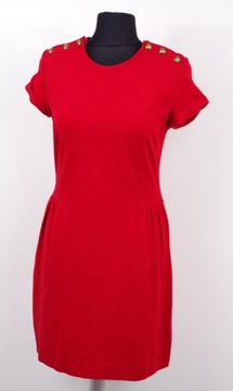 MANGO ELEGANCKA pasowana SUKIENKA red dress M