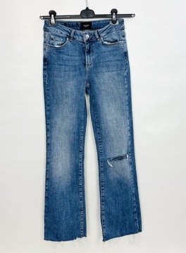 Jeansowe elastyczne spodnie rurki dzwony XS 34 Vero Moda