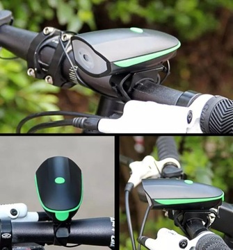 ВЕЛОСИПЕДНАЯ ЛАМПА ДЛЯ LE BIKE 1200 Ач ПЕРЕДНЯЯ ФОНАРЬ USB-ЗВУКОВОЙ СИГНАЛ на руль