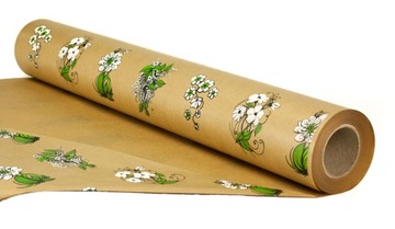 Упаковочная бумага KRAFT FLOWERS 60см/50м