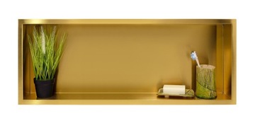 WALL-BOX ONE Gold / Brass - Półka pojedyncza złota 90x30x7 cm