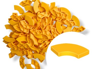 LEGO 27925 Płytka TILE 2x2 Łuk Jasny Pomarańczowy Orange 20szt