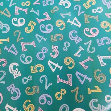 Papier cyferki do pakowania 57cmx2m 2m375