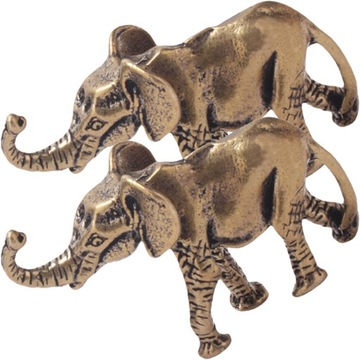 МАЛЕНЬКИЕ ФИГУРКИ СЛОНОВ, ОКРАШЕННЫЕ ИЗ ЛАТУНИ