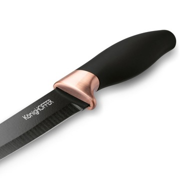 Zestaw 3x NÓŻ kuchenny Czarne do KROJENIA OSTRE Konighoffer Dark 3 el