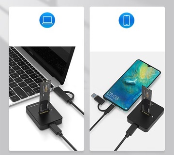 Stacja dokująca dysków M.2 NVME adapter SSD M2 dysk SATA USB 3.1 Plug&Play