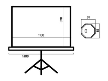 Проекционный экран на штативном экране Overmax
