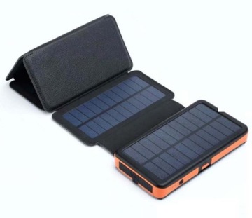 BOT Powerbank słoneczny 5 paneli czarny