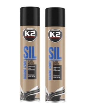 K2 SIL 300 ML 100% SILIKON SPRAY DO USZCZELEK x 2