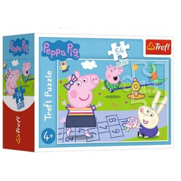 Puzzle 54 Mini ŚWINKA PEPPA gra w klasy Trefl19627