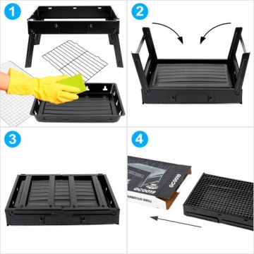 GRILL TURYSTYCZNY PRZENOŚNY SKŁADANY WALIZKA KEMPINGOWY RUSZT GRILL&CHILL