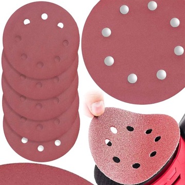 5x PAPIER ŚCIERNY NA RZEP P80 WP-I1980-RS Do Worcraft CRS-S20LI 125 mm