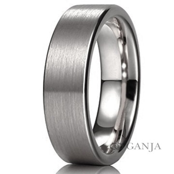 Obrączka tytanowa płaska szer. 6mm wzór BT26