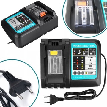 ŁADOWARKA DO MAKITA AKUMULATORÓW LI-ION DC18RC 14.4-18V 3A Z SYSTEM OCHRONY