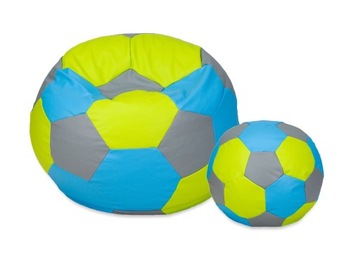 Трехцветный пуф BALL 80см + подставка для ног EPS EGATO