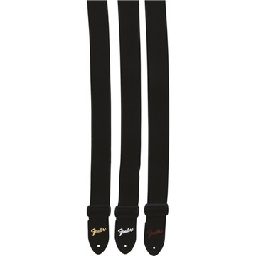 Ремень для гитары Fender Black Strap с золотым логотипом